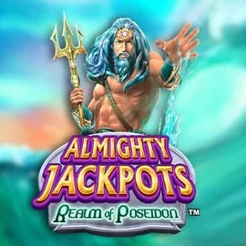 Almighty Jackpots – Realm of Poseidon slot logo by Novomatic at LuckyWins Casino