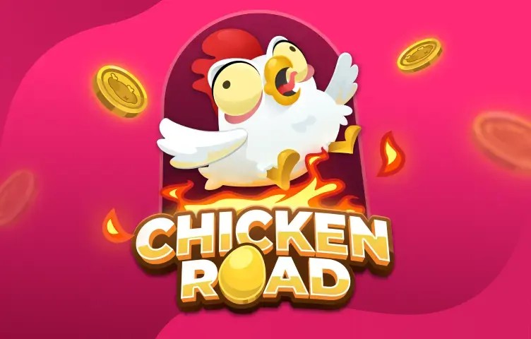 Chicken Road online game logo by InOut on luckywinscasino.eu