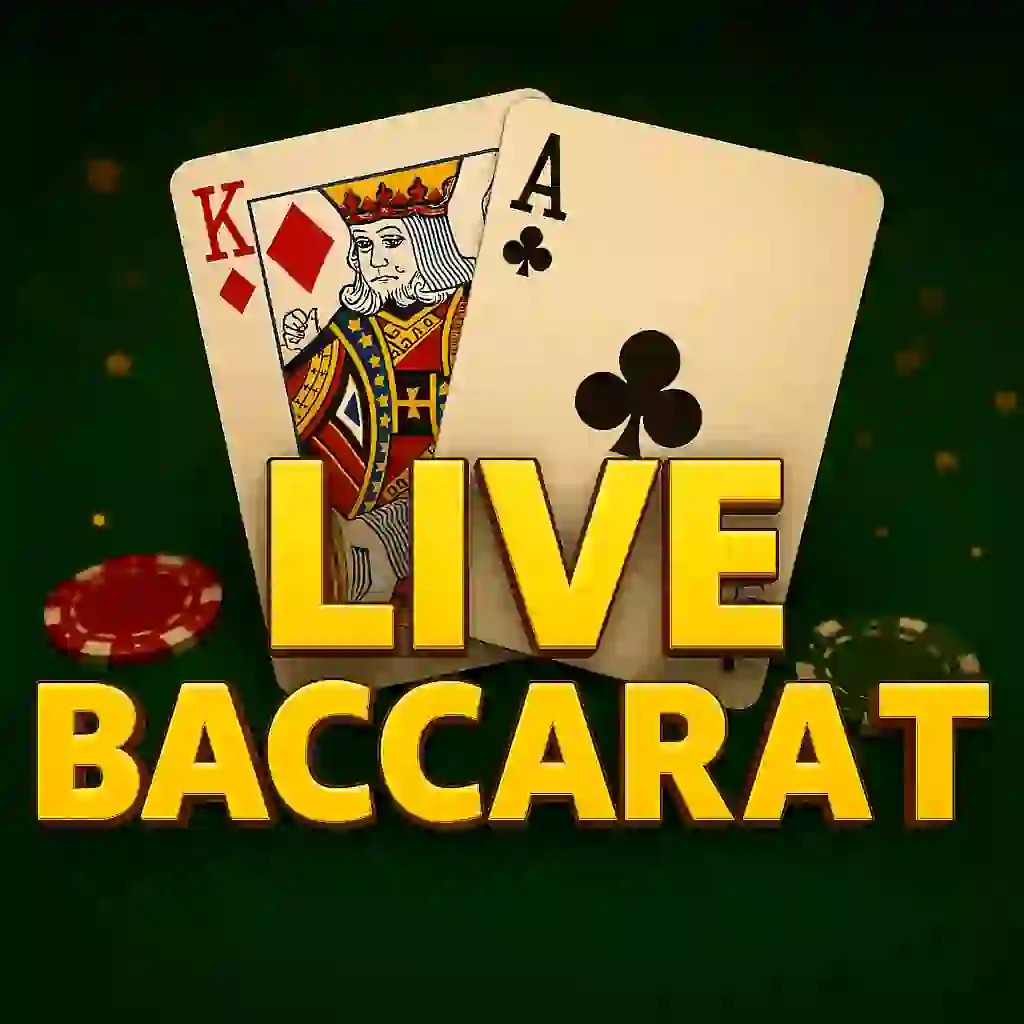 Official Live Casino logo: Live Baccarat by Evolution at LuckyWins Casino