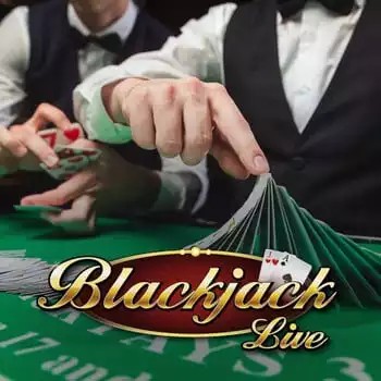 Live Casino logo of Live Blackjack from Evolution at LuckyWins Casino