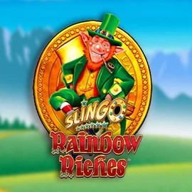 Slingo Rainbow Riches slot visual from Gaming Realms available on luckywinscasino.eu