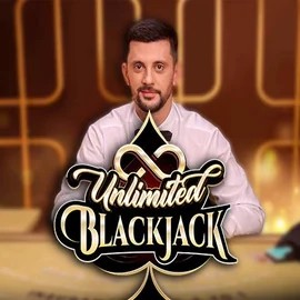 Unlimited Blackjack game by Ezugi – logo hosted on LuckyWins Casino